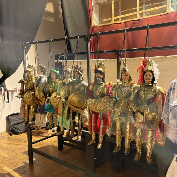 Marionnette Sicilienne Artisanale 38cm - Chevalier Orlando En Armure - Opera Dei Pupi